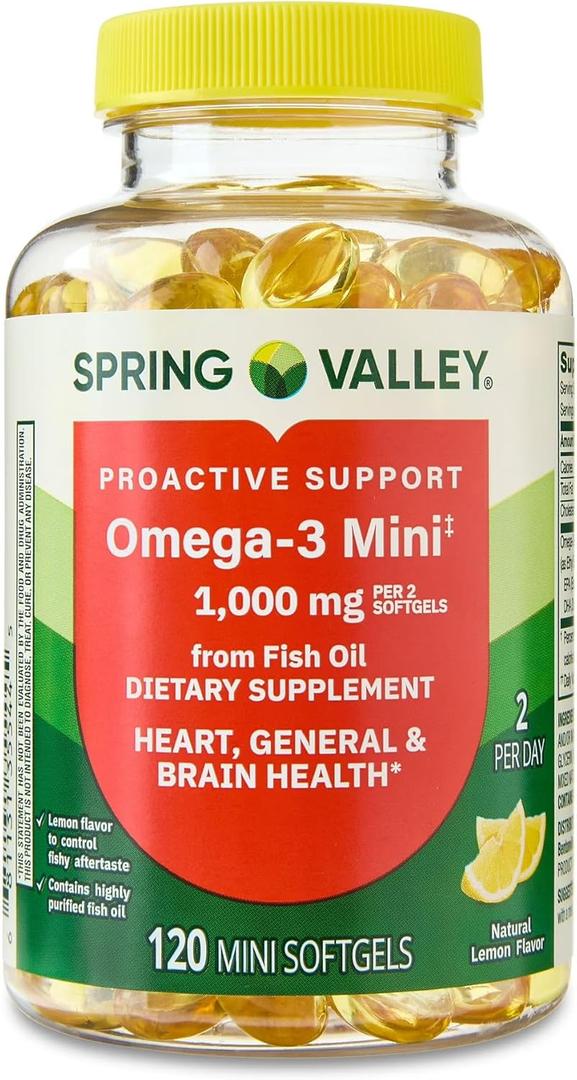 Convergence Proactive Support Omega-3 Mini from Fish Oil Dietary Supplement, 1000 mg, 120 Count