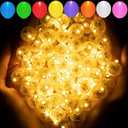 Aogist 200pcs Warm White Balloon Light,Long Standby Time Waterproof Mini Ball Light,Round LED Flash Lamp for Paper Lantern Balloon Party,Wedding,Birthday,Festival,New Year and Christmas Decorative