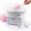 Kids Cotton Candy Machine with LED Lights - Quick Heat-Up Electric Maker with Lidded Bowl for Parties, & Home - Grey