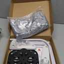 Cat Window Perch, Glow in The Dark Cordless Foldable Pet Hammock Bed for Window with Sturdy Metal Frame, Glowing Stars Pattern Resting Seat for Indoor Cats (Stars - M)