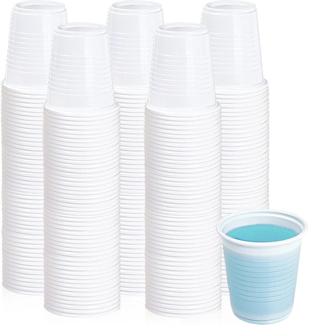 Lilymicky 500 Pack 3 oz Disposable Plastic Cups, 3 Ounce Plastic Bathroom Cups, Small Jelly Party Shot for Tasting, Drinking and Party