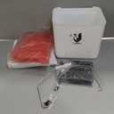 Heated Chicken Waterer, 1.9 Gallon PoultryWater Heater for Winter with 4 Horizontal Nipples, Thermostatically Controlled, 3 Adjustable Heights, Anti-Freezing Watering System for Coop Accessorie (7L, Red)