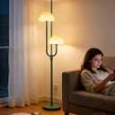 Lightdot 66IN Mushroom Floor Lamp 3-Lights Vintage Floor Lamps with 3000K Bulbs Included for Wedding Party Modern Dimmable Tall Standing Lamp for Living Room/Bedroom/Sofa Beside/Corner Decor-Green