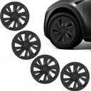 19 Inch Tesla Model Y Wheel Covers Suitable for Juniper Crossflow 2025 2026, 4PCS Vortex Style Premium Hubcaps, Hub Protection Accessory, Not Compatible with Tesla Y 2021-2024
