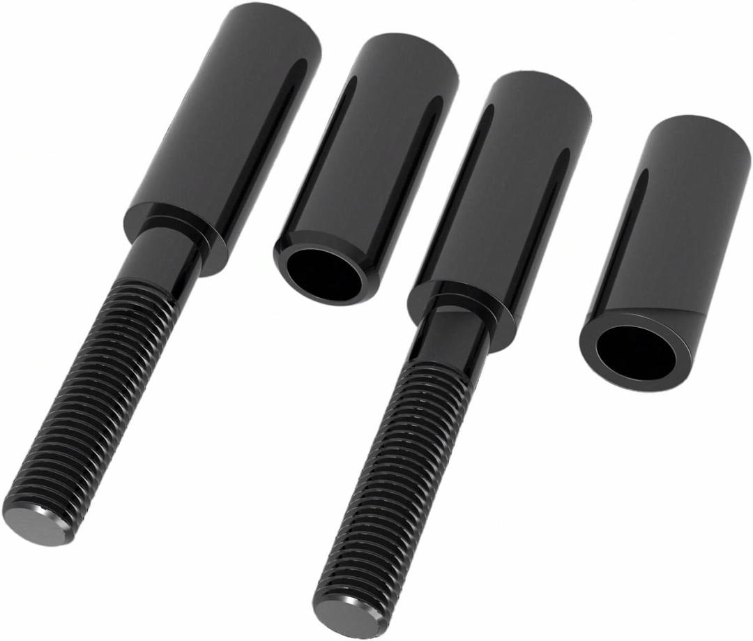 2-Inch Side Mirror Extension Riser Adapter Mount Extender for Harley Sportster,Softail,Dyna,Touring 1994+,Replace for #91907-87,Black