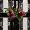 PLASTICPRO 30 Clear with Gold Rim Plastic Plates 5.5 inch High Edge Elegant Heavyweight Plastic Disposable Dinner Plates Fancy Party Plates