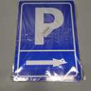 2 x 2-pack Parking Sign This Way to Parkinglot Aluminum Signage, Show Where to Park, Size 25 X 35 cm, Blue