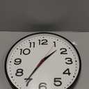 Wall Clock 16 Inch Silent Non-Ticking Modern Clock Battery Operated Classic Simple Minimalist Analog Decorative for Kitchen, Living Room,Office, Bedroom, Bathroom (Black)