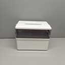 3 Tier Medicine Cabinet Organizer Large Capacity Medicine Organizer, Portable Medicine Box with Handle, Multipurpose Medical Box with Removable Tray, First Aid Boxes Empty, White