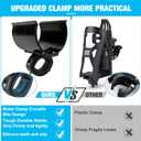 2 x Z8 Cup Holder, with Metal Clip, Replacement for UTV,ATV,Wrangler,Motorcycle,Bicycle, Boat, etc., Compatible with Yeti ramber20/26/30 oz, Hydro Flasks 32/40 oz,and Other 3.4"-3.7" Bottles (medium size)