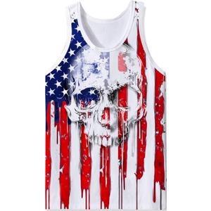RAISEVERN Mens Tank Tops Summer Sleeveless Tee Cool Workout T-Shirts Beach Novelty Undershirts (Medium, A New Flag 001)
