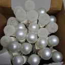 Warm White Christmas Lights Outdoor Pearlized and Berry G15 50 LED 13.5ft Plug in Mini Globe String Lights Whire Wire Waterproof Extendable for Indoor Patio Xmas Thanksgiving Tree Decoration Wedding