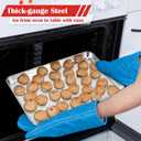 E-far Cookie Sheets Set of 4, 18x13 Stainless Steel Baking Sheet Pans for Oven, Large Non Toxic Metal Baking Tray for Baking Roasting, Healthy & Rust Free, Mirror Finish & Dishwasher Safe