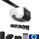 Chamberlain 3/4 HP Chain Drive Smart Garage Door Opener with Fixed Camera, Battery Backup, 2-Bulb Lighting, and myQ Connectivity
