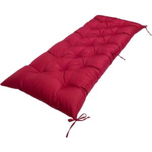 Patio Bench Cushions for Indoor Outdoor Furniture Waterproof Non Slip 40 x 20inches Burgundy Garden Swing Bench Cushion with Ties for Window Seat Porch Couch (Wine Red)