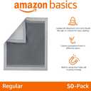 Amazon Basics Carbon Odor Control Dog and Puppy Pee Pads, 5-Layer Leak-Proof Super Absorbent, Quick-Dry Surface for Potty Training and Housebreaking, X-Large Size 28"x34", Gray, 50 Count