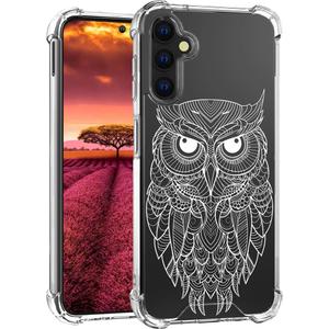Compatible with Samsung Galaxy S24 & S25 Case Designer Cute Clear for Women,Cool Transparent Silicone Phone Cases Cover - White Owl Line Art Compatible with Samsung Galaxy S24 & S25 Case Designer Cute Clear for Women,Cool Transparent Silicone Phone Cases Cover - White Owl Line Art