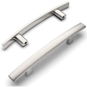 Amerdeco 10 Pack Brushed Satin Nickel 3 Inch(76mm) Hole Centers Kitchen Cabinet Pulls Hardware Kitchen Handles for Cabinets Cupboard Handles Drawer Pulls ZH0003 (3"/76MM Hole Center)