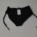 Bonneuitbebe Women's Bikini Bottoms Full Coverage Swim Bottoms Mid Waisted Swimsuit Bathing Suit Bottom (Small, Black)