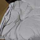 Pacific Coast Premium Goose Down Fiber Comforter Queen Size, 420TC 100% Australian Cotton Shell, All-Season Comforter with Hidden Baffle Box & Double-Stitched Piping (90"x90")