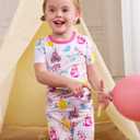 babee Reshinee Bamboo Viscose Toddler Unicorn Mermaid Girls Kids Pajamas Short Sleeve Summer Cool Snug fit Pjs 4-5T (Purple)