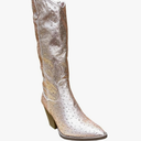 ABSOLEX Women Western Cowgirl Cowboy Pointed Toe Rhinestone Knee High Boots 10