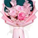 Bonsion Preserved Flowers Gifts for Women, Flower for Delivery, Pink Roses Gifts fo Her, Preserved Roses Bouquets, Birthday Gifts for Grandma, Mothers Day Flowers for Wife