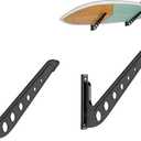 Multi Board Surf Rack Wall Mount for Surfboard, Wakeboard, Snowboard Storage, Adjustable Wall Hangers Boards Display (1 Level, Black)