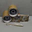 24.8 Inch Wall Sconces Battery Operated Set of 2, Rechargeable Wireless Wall Sconces Lights with Remote, Not Hardwired Dimmable Gold Wall Lamps with White Fabric Shade for Bedroom, 2 Bulbs Included