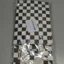 JasperKino 10 Pcs Checkered Racing Treat Bags Race Car Party Favors Bag with Handles Black and White Checkered Racing Flag Candy Bags Goodie for Race Car Themed Birthday Party Supplies