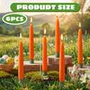 6 Pcs Easter Carrot Taper Candles Carrots Shaped Candlestick Easter Farmhouse Candle Decorations Simulated Vegetables for Dinner Table Centerpiece Decor Spring Party Decoration