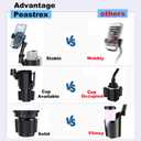 Cup Holder Phone Mount, 2 in 1 Universal Cup Holder Expander with Long Arm 360Rotation Cup Phone Holder for Car Fits All 4-7 iPhone Galaxy Smartphones and Most Truck Bottles