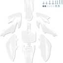 CRF50 Plastics Kit Pit Bike Parts Fairings Fenders for HONDA CRF50F CRF 50 XR50 SSR 110 SSR 125 Razor MX500 MX650 Coolster 125 and Similar Trail Dirt Bike 50cc-160cc (JM007-WHITE)