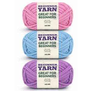 3 PCS 30M Colorful Knitting Yarn Set for DIY Hand Knitting Soft Woolen Yarn in White Pink Yellow Purple Green Blue for Craft Projects and Home Decor