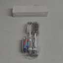 5-in-1 Baby Bottle Cleaner Set, Including Nylon & Silicone Bottle Brush, Cap, Straw & Nipple Brushes, BPA-Free (Grey)