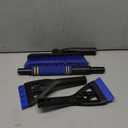 34" Extendable Ice Scrapers for Car Windshield 2-in-1 Snow Brush for Car Snow Scraper for Car Snow Scraper and Drush with Ergonomic Foam Grip for Cars, Trucks, SUVs with 360 Pivoting Brush Head Blue