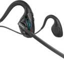 Golvery Latest Bluetooth 5.3 Headset w/DSP Noise Canceling Boom Microphone & Mute for Cellphone, Lightweight Comfort Open Ear Wireless Headphones for PC Laptop Office Meeting Home Working, 10H
