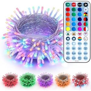 Brizled RGB Christmas Lights, 66ft 200 LED Color Changing Christmas Light with Remote, Dimmable Xmas Lights Outdoor Indoor Waterproof Mini String Light, Xmas Tree Lighting for Tree Halloween Party