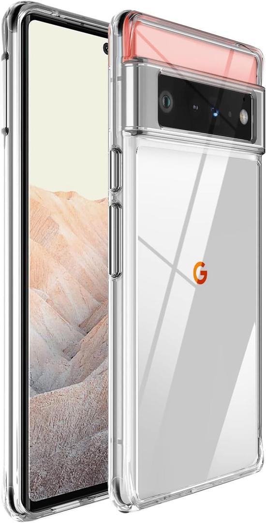 for Google Pixel 6-Pro Case: Military-Grade Shockproof Phone Cover, Anti-Scratch & Reinforced Bumpers - Crystal Clear