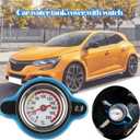 Thermostatic Radiator Cap, Universal Thermostatic Radiator Cap Water Tank Cover Leakproof W/Temperature Gauge(Big head 0.9bar)