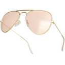 livho Sunglasses for Men Women Aviator Polarized Metal Mirror UV 400 Lens Protection