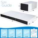 Folding Mattress Queen Size,6 inch Tri-fold Memory Foam Mattress Topper with Washable Cover, Non-Slip Bottom Mattress Guest Bed Queen Size, 78" x 58" x 6"