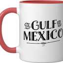 The Gulf of Mexico Ceramic Mug, Red/White (11 Ounces)