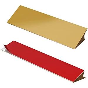 HRX Self-Adhesive Edge Fingerpull Door Handle - Easy to Install Screwless Peel and Stick on Glass, Wood, Metal, Plastic - Sliding Doors Knob for Kitchen Fronts, Drawers & Dressers Panels - 2 Pack