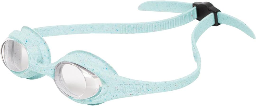 ARENA Unisex Spider Kids Swim Goggles Boys and Girls Ages 2 to 5, Anti-Fog Non-Mirror Lens, Easy to Use Strap No Leak Goggle (Recycled Clear/Gray)