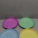 Homienly Wheat Straw Plates, Deep Dinner Plates Set of 4, Lightweight Unbreakable Plate Set - 10 Inch Microwave and Dishwasher Safe Plates for Camping, RV, Patio, Kitchen Dishes - Memphis Color