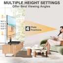 TVON Universal TV Stand Base, Swivel Table Top TV Stand for 20-43 inch TVs/Monitors with 4 Level Height Adjustment and Tempered Glass Base, Holds up to 88 Lbs, VESA 200x200mm
