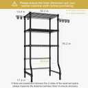 Ulif U8 Medium Laundry Room Storage Organizer, Over the Washer and Dryer Storage Shelves for Laundry Organization, 32.3W x 17.3D x 76.2H, Suit Washing Machine Width within 29.9, Hold 304 lb, Black