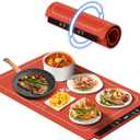 HanLinya Food Warming Mats for Countertop Buffet (XL 23.6"x14.8") Silicone Warming mat with 3 Temperature Settings and 6 Hours Timer, Portable Food Warmer Mat for Buffets Parties