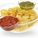 Chip and Dip Acrylic Bowl Set (3L main bowl, 180ml dipping bowls)